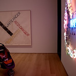 9/365: My Dad and I took Lucy to the Art Institute and she loved the Modern Wing. She looked at all the paintings and especailly liked those involving lights like this one.