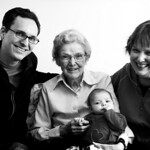 33/365: This is another 4 generational photo of Jason, his mom, his mom's mom and then little Lucy.